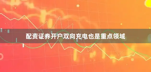 配资证券开户双向充电也是重点领域